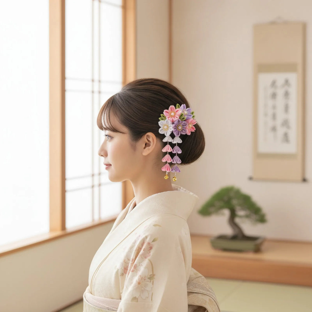 Pinces à cheveux en tissu faites à la main pour femmes et filles, épingle à cheveux, barrettes, kimono japonais, vêtements de sauna, pompon de fleurs, accessoires