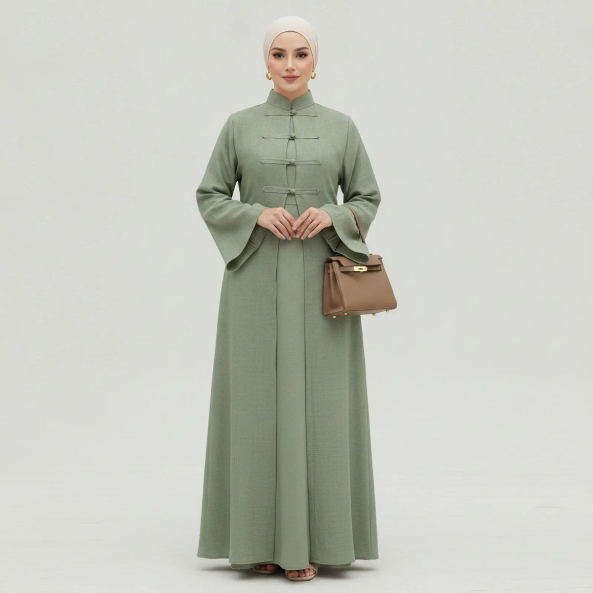 Abaya Deux Pièces Élégante Style Dubaï & Turc