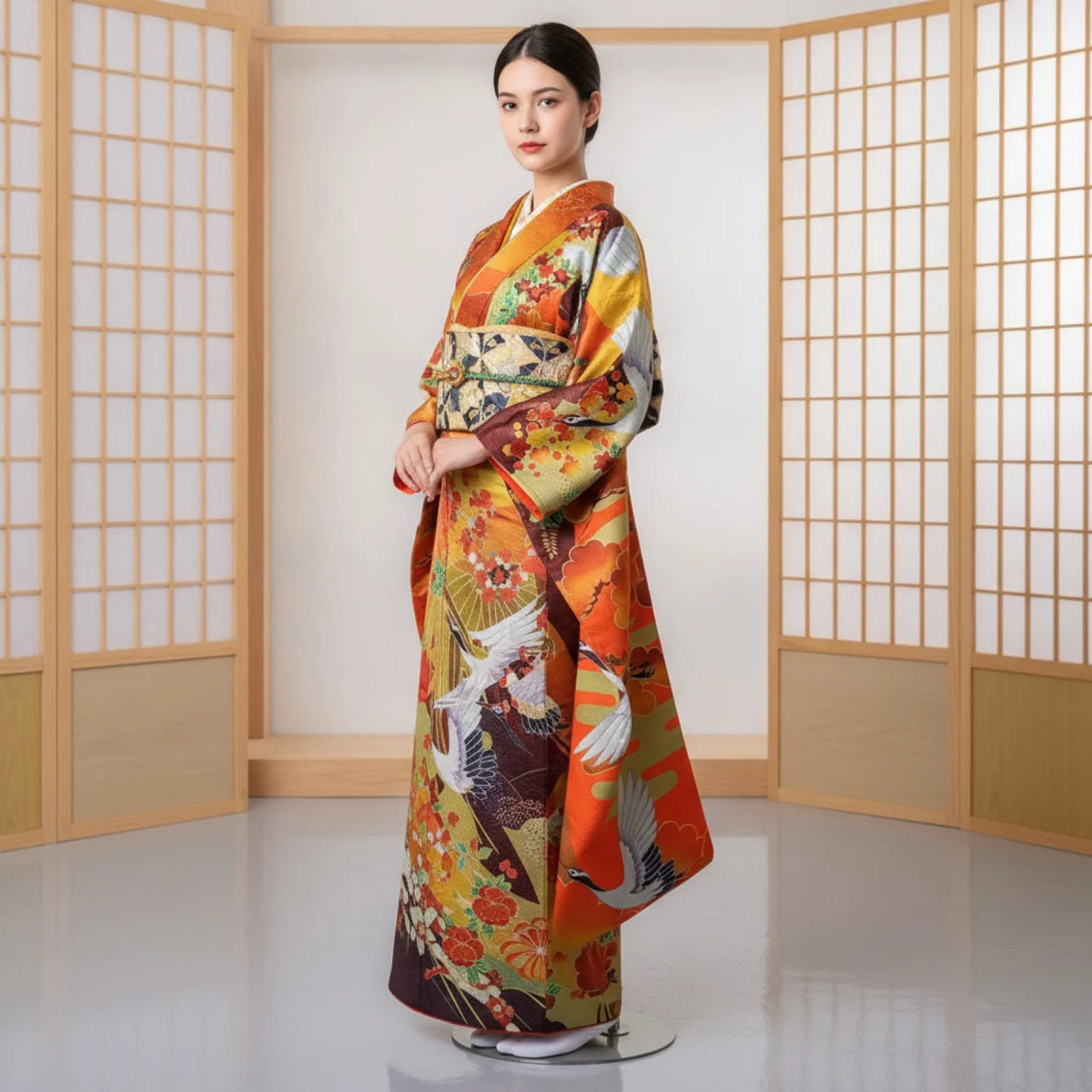 Robe Kimono Florale Japonaise Élégante