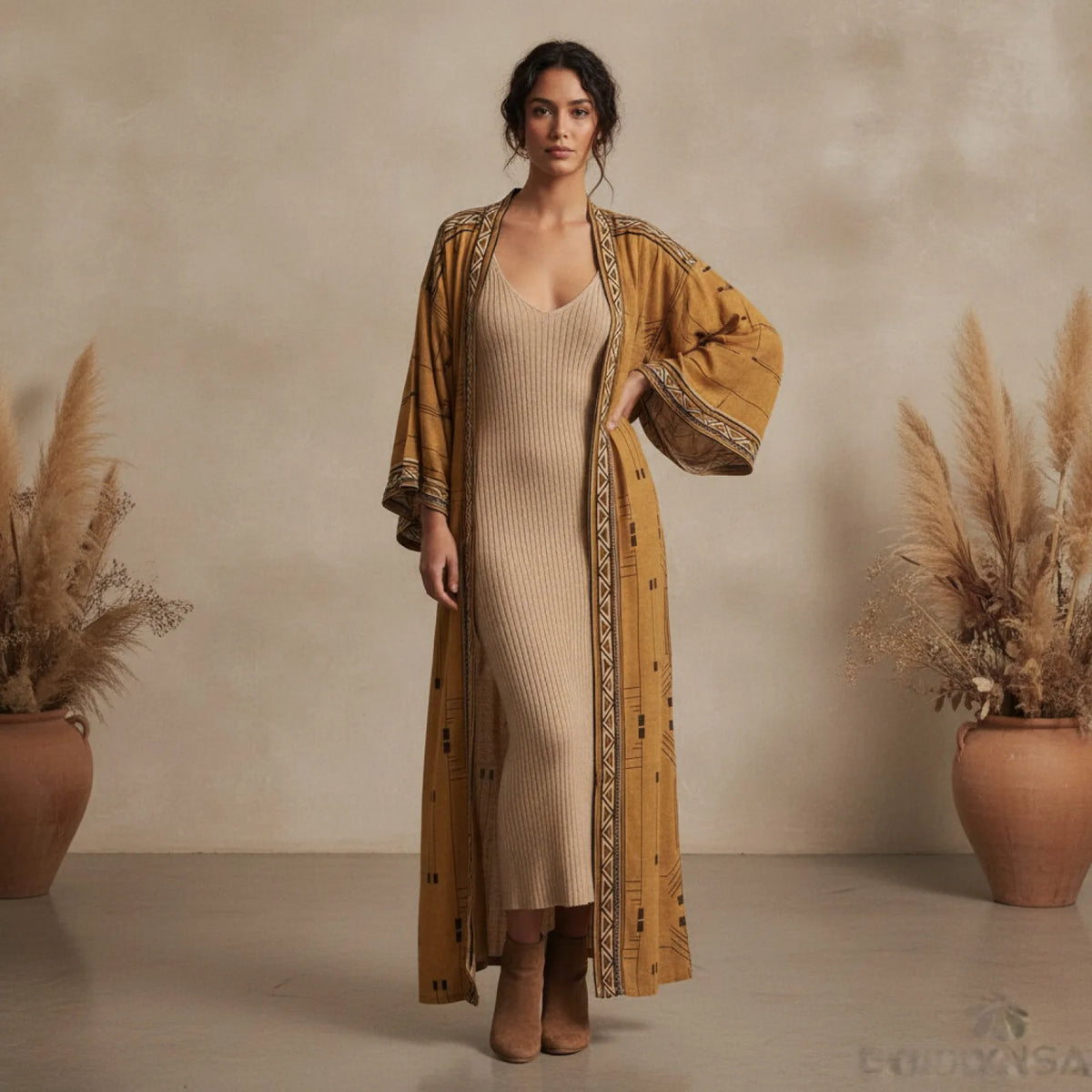 Robe Kimono Bohème Chic Imprimée