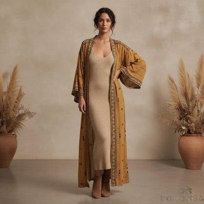 Robe Kimono Bohème Chic Imprimée