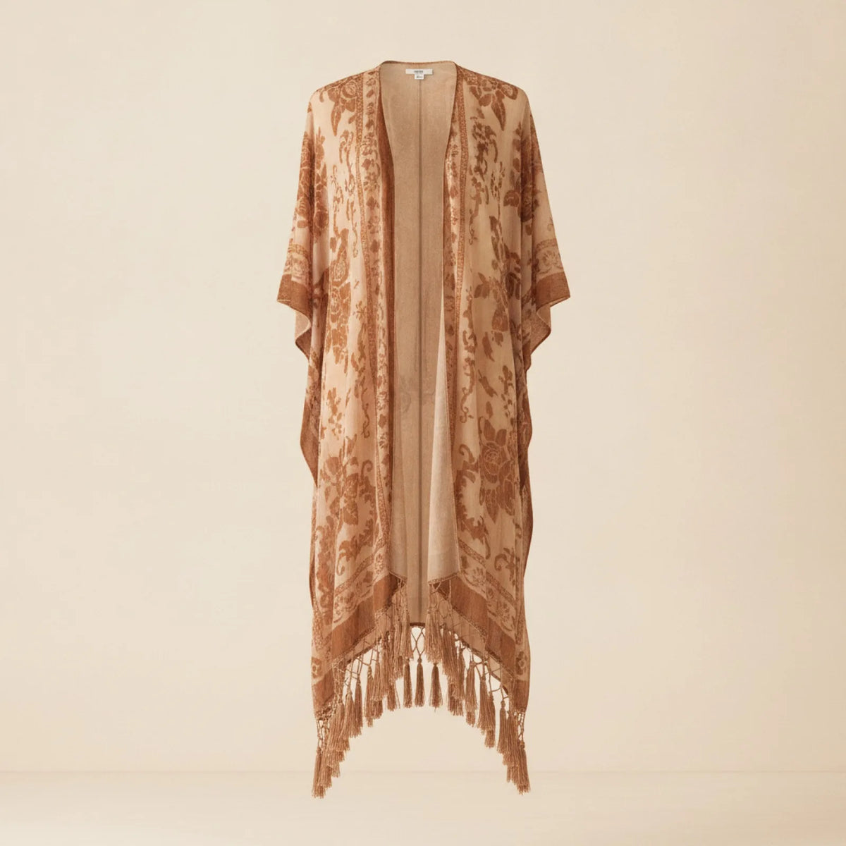 Kimono Bohème Peluche Brûlée Femme