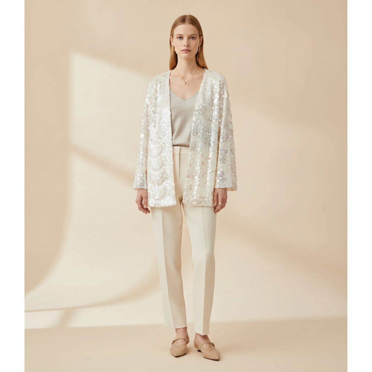 Veste Kimono Pailletée YENKYE Femme